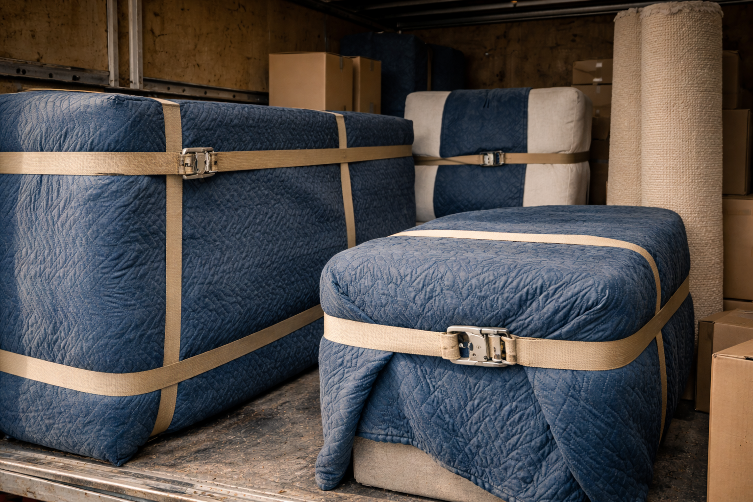 Furniture wrapped securely